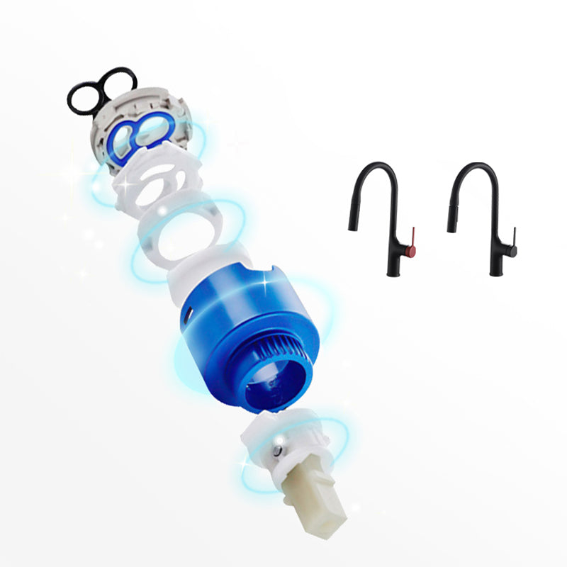 Contemporary Pull Down Single Handle Kitchen Faucet High Arch Water Filler Clearhalo 'Home Improvement' 'home_improvement' 'home_improvement_kitchen_faucets' 'Kitchen Faucets' 'Kitchen Remodel & Kitchen Fixtures' 'Kitchen Sinks & Faucet Components' 'kitchen_faucets' 6457177