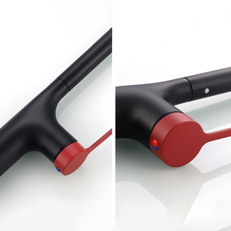 Contemporary Pull Down Single Handle Kitchen Faucet High Arch Water Filler Clearhalo 'Home Improvement' 'home_improvement' 'home_improvement_kitchen_faucets' 'Kitchen Faucets' 'Kitchen Remodel & Kitchen Fixtures' 'Kitchen Sinks & Faucet Components' 'kitchen_faucets' 6457184