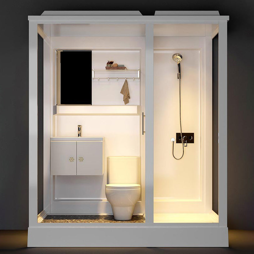 Modern Rectangle Shower Stall Clear Tempered Shower Stall for Bathroom Clearhalo 'Bathroom Remodel & Bathroom Fixtures' 'Home Improvement' 'home_improvement' 'home_improvement_shower_stalls_enclosures' 'Shower Stalls & Enclosures' 'shower_stalls_enclosures' 'Showers & Bathtubs' 6457957
