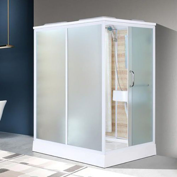 Modern Rectangle Shower Stall Clear Tempered Shower Stall for Bathroom 67"L x 47"W x 89"H Side Door Opening Left Clearhalo 'Bathroom Remodel & Bathroom Fixtures' 'Home Improvement' 'home_improvement' 'home_improvement_shower_stalls_enclosures' 'Shower Stalls & Enclosures' 'shower_stalls_enclosures' 'Showers & Bathtubs' 6457958