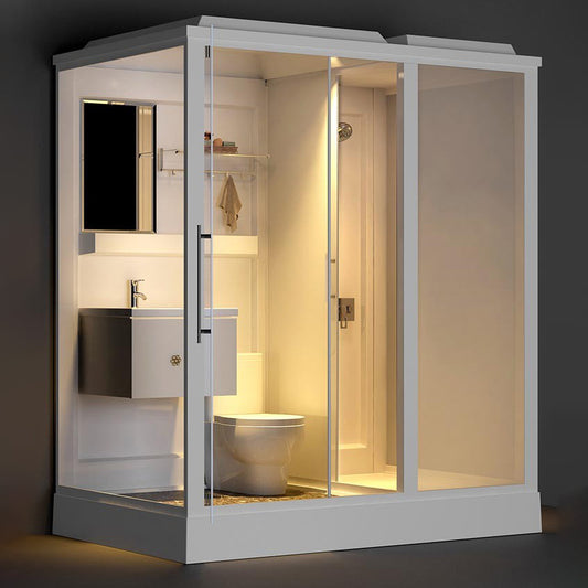 Modern Rectangle Shower Stall Clear Tempered Shower Stall for Bathroom Clearhalo 'Bathroom Remodel & Bathroom Fixtures' 'Home Improvement' 'home_improvement' 'home_improvement_shower_stalls_enclosures' 'Shower Stalls & Enclosures' 'shower_stalls_enclosures' 'Showers & Bathtubs' 6457962