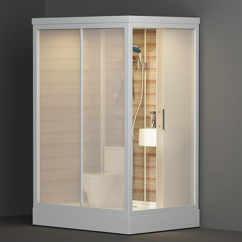 Modern Rectangle Shower Stall Clear Tempered Shower Stall for Bathroom Side Door Opening Left Clearhalo 'Bathroom Remodel & Bathroom Fixtures' 'Home Improvement' 'home_improvement' 'home_improvement_shower_stalls_enclosures' 'Shower Stalls & Enclosures' 'shower_stalls_enclosures' 'Showers & Bathtubs' 6457965