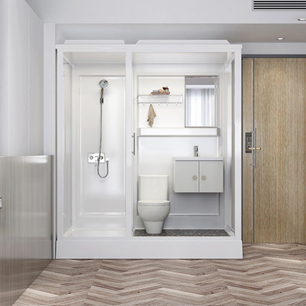 Modern Rectangle Shower Stall Clear Tempered Shower Stall for Bathroom Clearhalo 'Bathroom Remodel & Bathroom Fixtures' 'Home Improvement' 'home_improvement' 'home_improvement_shower_stalls_enclosures' 'Shower Stalls & Enclosures' 'shower_stalls_enclosures' 'Showers & Bathtubs' 6457973