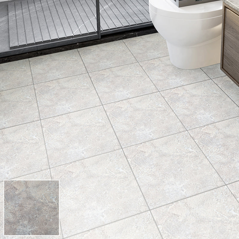 Square Bathroom PVC Flooring 12" x 12" x 0.07mm Peel and Stick Vinyl Flooring Off-White Clearhalo 'Flooring 'Home Improvement' 'home_improvement' 'home_improvement_vinyl_flooring' 'Vinyl Flooring' 'vinyl_flooring' Walls and Ceiling' 6460437