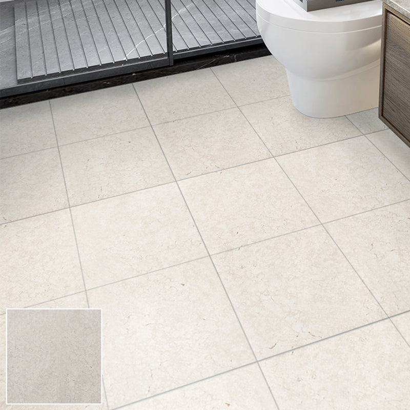 Square Bathroom PVC Flooring 12" x 12" x 0.07mm Peel and Stick Vinyl Flooring White Clearhalo 'Flooring 'Home Improvement' 'home_improvement' 'home_improvement_vinyl_flooring' 'Vinyl Flooring' 'vinyl_flooring' Walls and Ceiling' 6460442