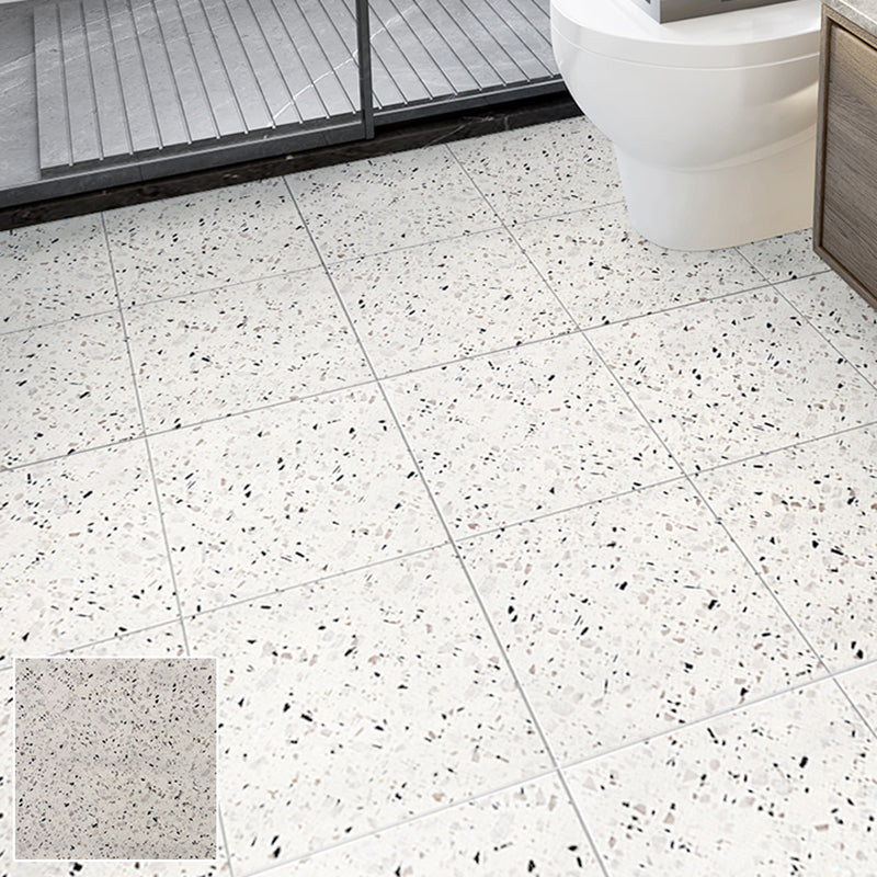 Square Bathroom PVC Flooring 12" x 12" x 0.07mm Peel and Stick Vinyl Flooring Textured White Clearhalo 'Flooring 'Home Improvement' 'home_improvement' 'home_improvement_vinyl_flooring' 'Vinyl Flooring' 'vinyl_flooring' Walls and Ceiling' 6460443