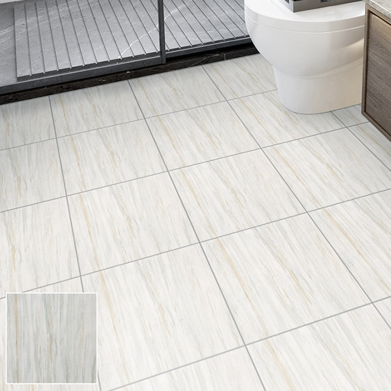 Square Bathroom PVC Flooring 12" x 12" x 0.07mm Peel and Stick Vinyl Flooring White-Yellow Clearhalo 'Flooring 'Home Improvement' 'home_improvement' 'home_improvement_vinyl_flooring' 'Vinyl Flooring' 'vinyl_flooring' Walls and Ceiling' 6460446
