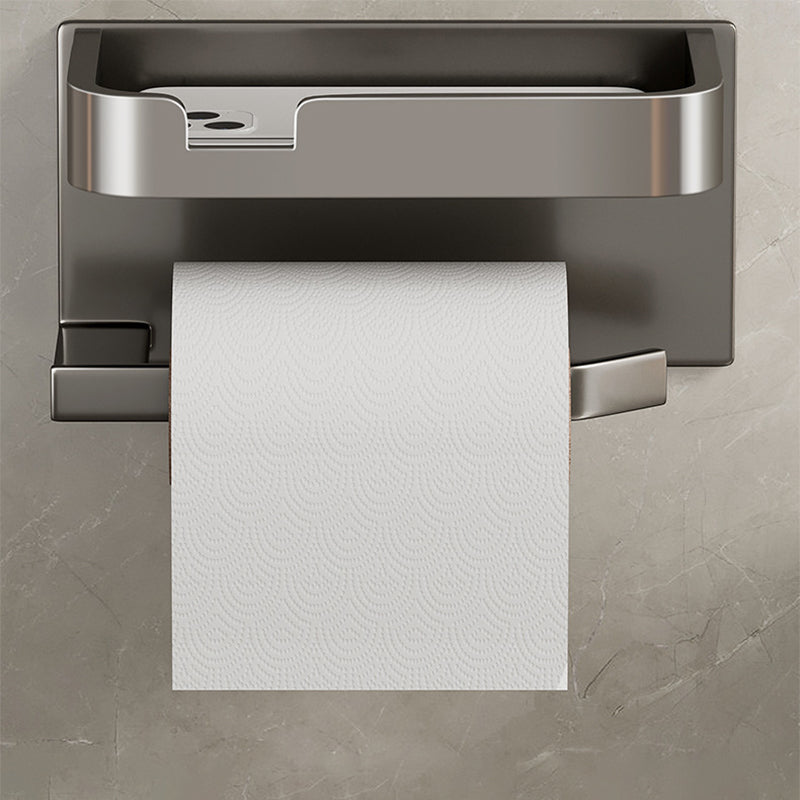Modern Style Aluminum Single Bathroom Accessory Kit Paper Holder Clearhalo 'Bathroom Hardware Sets' 'Bathroom Hardware' 'Bathroom Remodel & Bathroom Fixtures' 'bathroom_hardware_sets' 'Home Improvement' 'home_improvement' 'home_improvement_bathroom_hardware_sets' 6461038