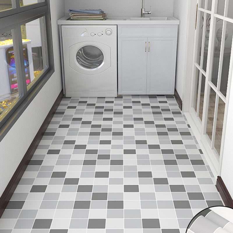 4mm Thick PVC Flooring Living Spaces Smooth Peel & Stick Vinyl Flooring Gray-White 2' x 6'7" Clearhalo 'Flooring 'Home Improvement' 'home_improvement' 'home_improvement_vinyl_flooring' 'Vinyl Flooring' 'vinyl_flooring' Walls and Ceiling' 6462442