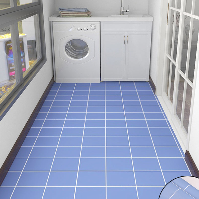 4mm Thick PVC Flooring Living Spaces Smooth Peel & Stick Vinyl Flooring Blue 2' x 6'7" Clearhalo 'Flooring 'Home Improvement' 'home_improvement' 'home_improvement_vinyl_flooring' 'Vinyl Flooring' 'vinyl_flooring' Walls and Ceiling' 6462450