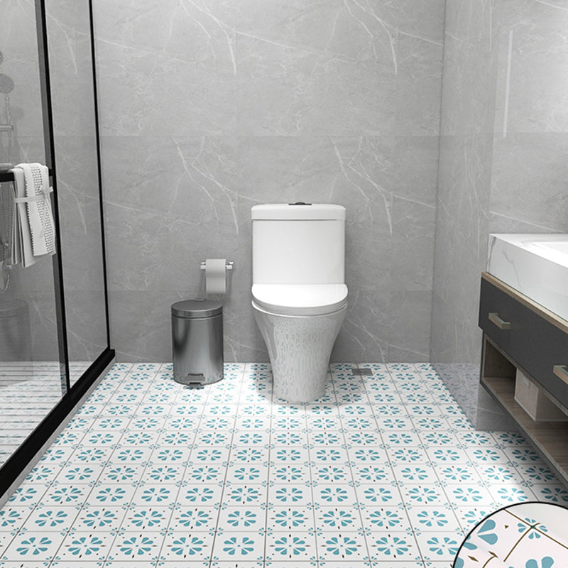 4mm Thick PVC Flooring Living Spaces Smooth Peel & Stick Vinyl Flooring White-Green 23.6" x 196.9" Clearhalo 'Flooring 'Home Improvement' 'home_improvement' 'home_improvement_vinyl_flooring' 'Vinyl Flooring' 'vinyl_flooring' Walls and Ceiling' 6462461