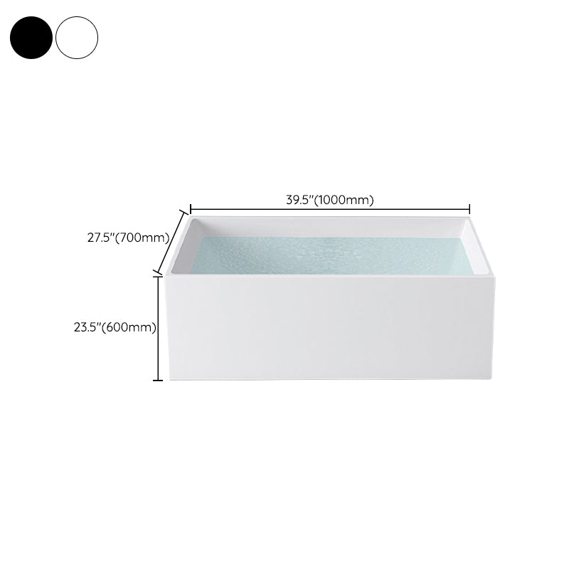 Modern Rectangle Acrylic Bathtub Back to Wall with Drain Bath Tub ...