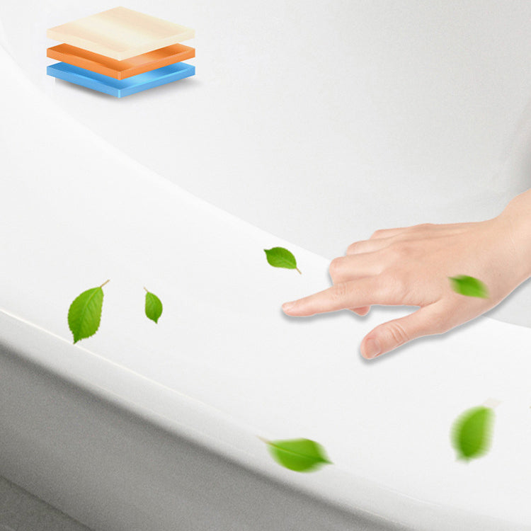 Modern Floor Mount Toilet Bowl Siphon Jet Toilet with Seat for Bathroom Clearhalo 'Bathroom Remodel & Bathroom Fixtures' 'Home Improvement' 'home_improvement' 'home_improvement_toilets' 'Toilets & Bidets' 'Toilets' 6463362