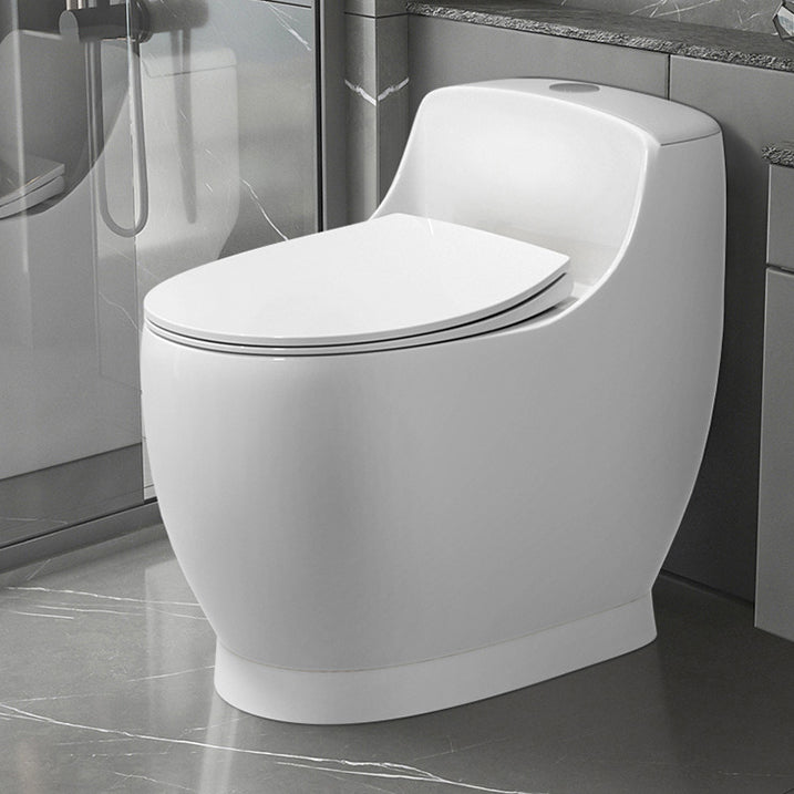 Modern Floor Mount Toilet Bowl Siphon Jet Toilet with Seat for Bathroom Clearhalo 'Bathroom Remodel & Bathroom Fixtures' 'Home Improvement' 'home_improvement' 'home_improvement_toilets' 'Toilets & Bidets' 'Toilets' 6463367