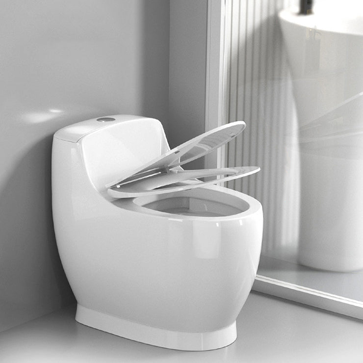 Modern Floor Mount Toilet Bowl Siphon Jet Toilet with Seat for Bathroom Clearhalo 'Bathroom Remodel & Bathroom Fixtures' 'Home Improvement' 'home_improvement' 'home_improvement_toilets' 'Toilets & Bidets' 'Toilets' 6463369
