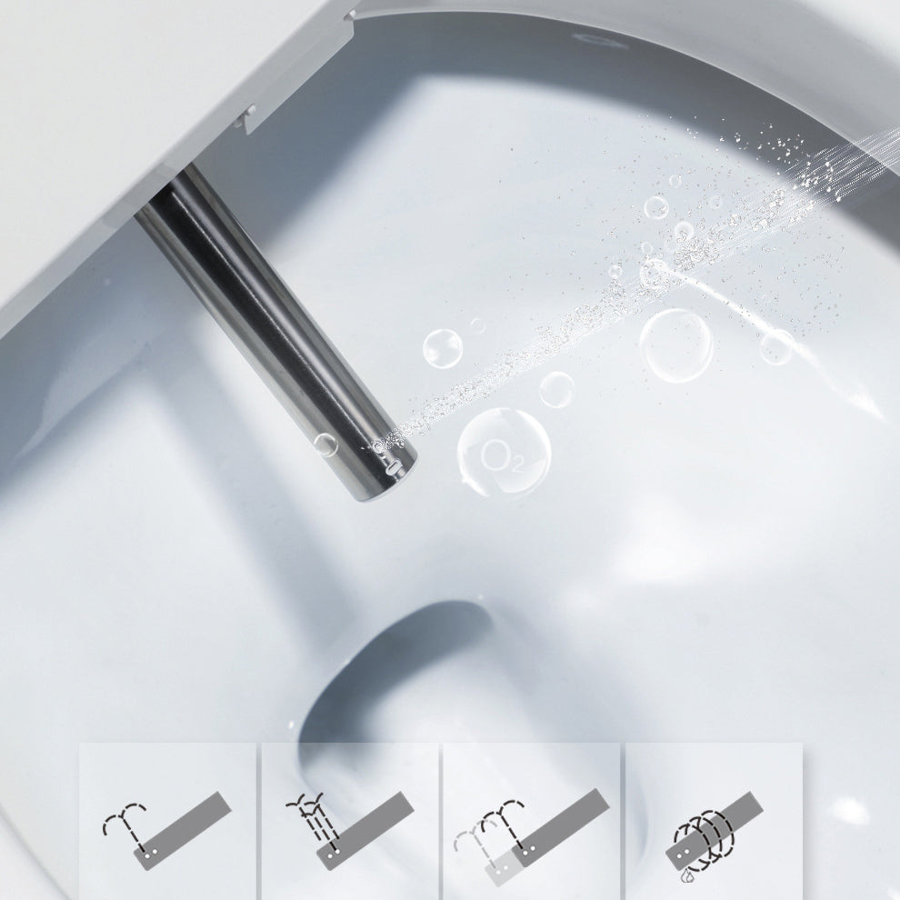 Modern One Piece Toilet Concealed Tank Toilet Bowl with Slow Close Seat for Washroom Clearhalo 'Bathroom Remodel & Bathroom Fixtures' 'Home Improvement' 'home_improvement' 'home_improvement_toilets' 'Toilets & Bidets' 'Toilets' 6463385