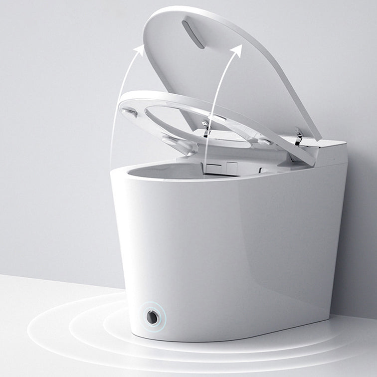 Modern Siphon Jet One Piece Toilet Bowl Heated Seat White Urine Toilet with Toilet Seat Clearhalo 'Bathroom Remodel & Bathroom Fixtures' 'Home Improvement' 'home_improvement' 'home_improvement_toilets' 'Toilets & Bidets' 'Toilets' 6463414