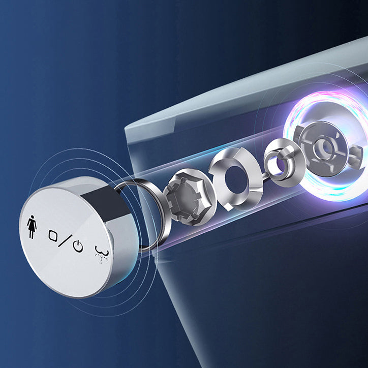 Modern Siphon Jet One Piece Toilet Bowl Heated Seat White Urine Toilet with Toilet Seat Clearhalo 'Bathroom Remodel & Bathroom Fixtures' 'Home Improvement' 'home_improvement' 'home_improvement_toilets' 'Toilets & Bidets' 'Toilets' 6463417