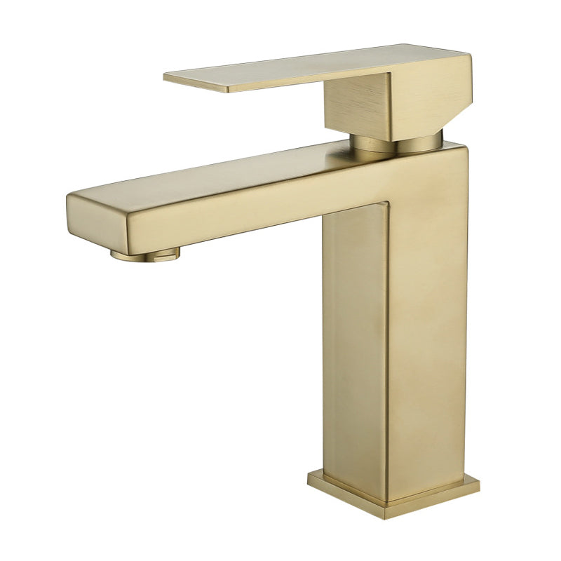 Glam Style Faucet Single Lever Handle Vessel Sink Bathroom Faucet Gold Clearhalo 'Bathroom Remodel & Bathroom Fixtures' 'Bathroom Sink Faucets' 'Bathroom Sinks & Faucet Components' 'bathroom_sink_faucets' 'Home Improvement' 'home_improvement' 'home_improvement_bathroom_sink_faucets' 6466880