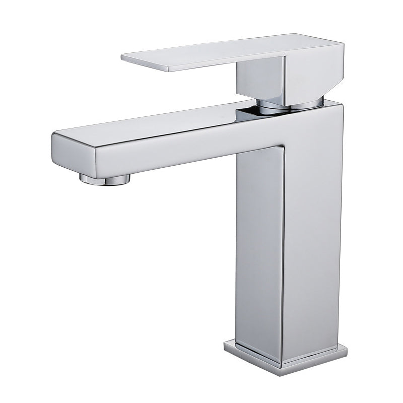Glam Style Faucet Single Lever Handle Vessel Sink Bathroom Faucet Silver Clearhalo 'Bathroom Remodel & Bathroom Fixtures' 'Bathroom Sink Faucets' 'Bathroom Sinks & Faucet Components' 'bathroom_sink_faucets' 'Home Improvement' 'home_improvement' 'home_improvement_bathroom_sink_faucets' 6466881