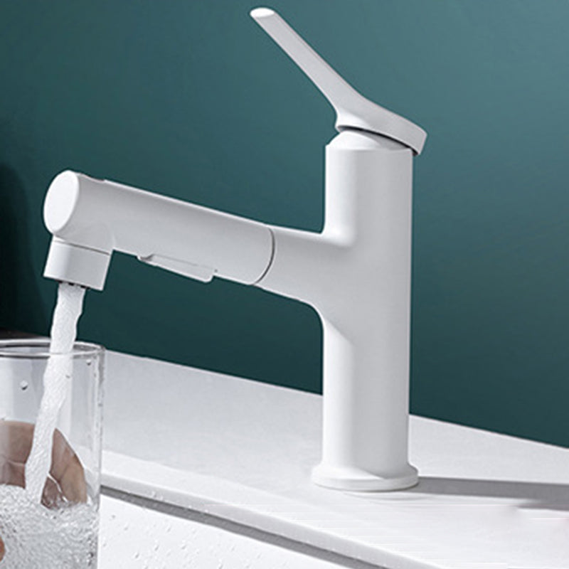 Brass Circular Vessel Sink Faucet Pull-out Modern Style Bathroom Faucet Clearhalo 'Bathroom Remodel & Bathroom Fixtures' 'Bathroom Sink Faucets' 'Bathroom Sinks & Faucet Components' 'bathroom_sink_faucets' 'Home Improvement' 'home_improvement' 'home_improvement_bathroom_sink_faucets' 6466893