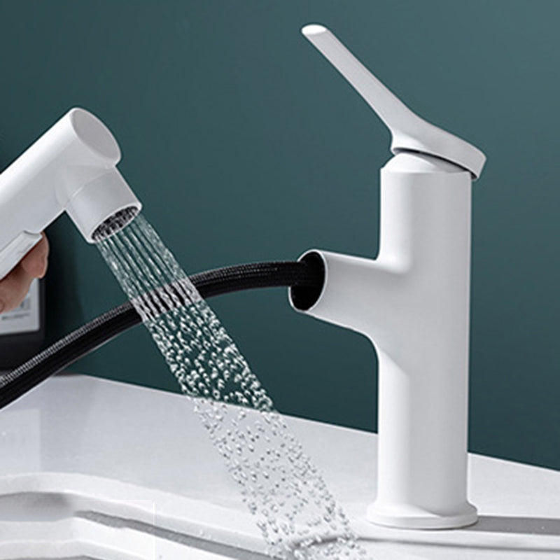 Brass Circular Vessel Sink Faucet Pull-out Modern Style Bathroom Faucet Clearhalo 'Bathroom Remodel & Bathroom Fixtures' 'Bathroom Sink Faucets' 'Bathroom Sinks & Faucet Components' 'bathroom_sink_faucets' 'Home Improvement' 'home_improvement' 'home_improvement_bathroom_sink_faucets' 6466898