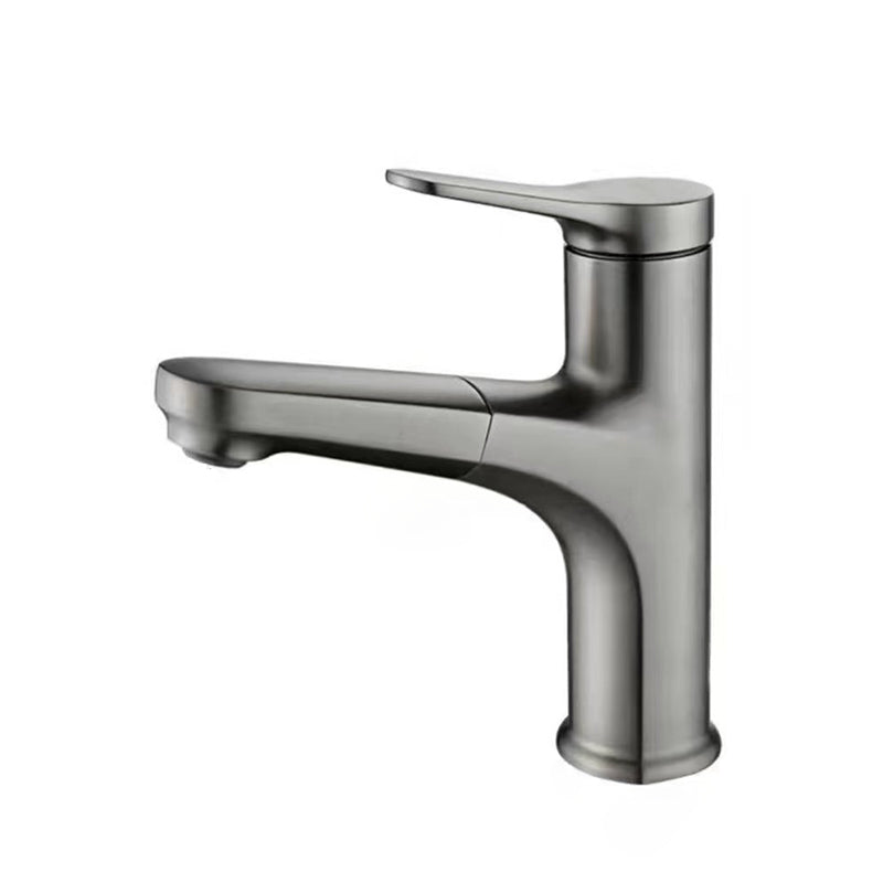 Modern Vessel Faucet Copper Single Handle Retractable Vessel Faucet Clearhalo 'Bathroom Remodel & Bathroom Fixtures' 'Bathroom Sink Faucets' 'Bathroom Sinks & Faucet Components' 'bathroom_sink_faucets' 'Home Improvement' 'home_improvement' 'home_improvement_bathroom_sink_faucets' 6466977