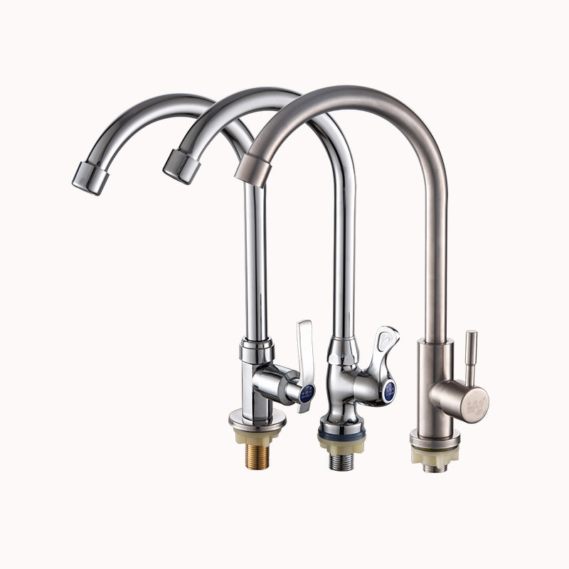 Contemporary Single Handle Kitchen Faucet High Arch Water Filler in Chrome Clearhalo 'Home Improvement' 'home_improvement' 'home_improvement_kitchen_faucets' 'Kitchen Faucets' 'Kitchen Remodel & Kitchen Fixtures' 'Kitchen Sinks & Faucet Components' 'kitchen_faucets' 6467160