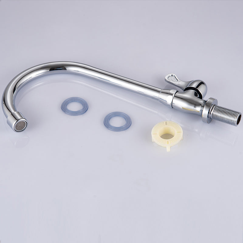 Contemporary Single Handle Kitchen Faucet High Arch Water Filler in Chrome Clearhalo 'Home Improvement' 'home_improvement' 'home_improvement_kitchen_faucets' 'Kitchen Faucets' 'Kitchen Remodel & Kitchen Fixtures' 'Kitchen Sinks & Faucet Components' 'kitchen_faucets' 6467164