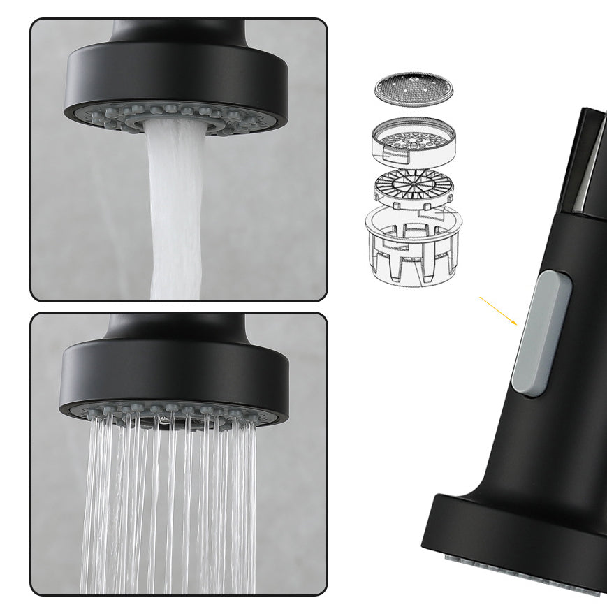 Modern Farmhouse Spring Spout One Handle Kitchen Faucet High Arch Water Filler Clearhalo 'Home Improvement' 'home_improvement' 'home_improvement_kitchen_faucets' 'Kitchen Faucets' 'Kitchen Remodel & Kitchen Fixtures' 'Kitchen Sinks & Faucet Components' 'kitchen_faucets' 6467190