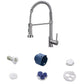 Modern Farmhouse One Handle Spring Spout Kitchen Faucet High Arch Water Filler Clearhalo 'Home Improvement' 'home_improvement' 'home_improvement_kitchen_faucets' 'Kitchen Faucets' 'Kitchen Remodel & Kitchen Fixtures' 'Kitchen Sinks & Faucet Components' 'kitchen_faucets' 6467206