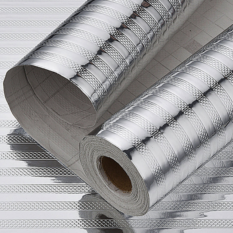 Metal Backsplash Tile Peel and Stick Modern Peel and Stick Backsplash Wall Tile Silver Gray Clearhalo 'Flooring 'Home Improvement' 'home_improvement' 'home_improvement_peel_stick_blacksplash' 'Peel & Stick Backsplash Tile' 'peel_stick_blacksplash' 'Walls & Ceilings' Walls and Ceiling' 6467251