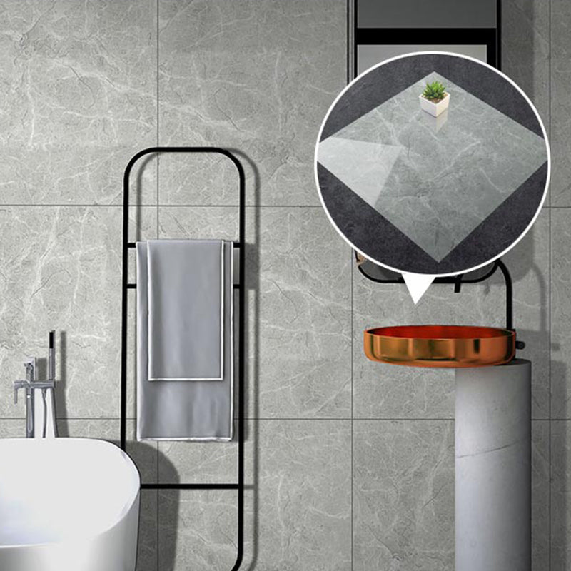 Modern Square Wallpaper Single Tile PVC Peel & Stick Subway Tile for Shower Gray-Green Clearhalo 'Flooring 'Home Improvement' 'home_improvement' 'home_improvement_peel_stick_blacksplash' 'Peel & Stick Backsplash Tile' 'peel_stick_blacksplash' 'Walls & Ceilings' Walls and Ceiling' 6467302