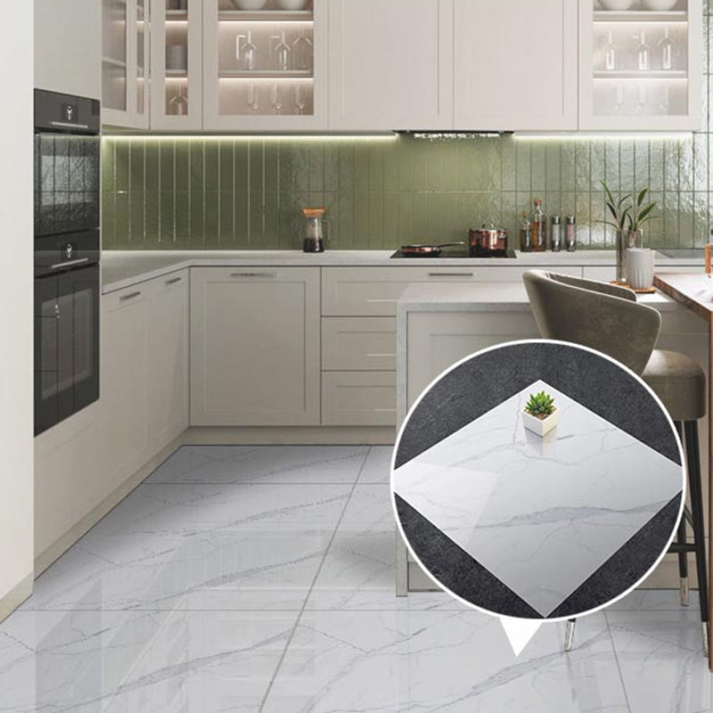 Modern Square Wallpaper Single Tile PVC Peel & Stick Subway Tile for Shower White Clearhalo 'Flooring 'Home Improvement' 'home_improvement' 'home_improvement_peel_stick_blacksplash' 'Peel & Stick Backsplash Tile' 'peel_stick_blacksplash' 'Walls & Ceilings' Walls and Ceiling' 6467312