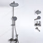 Brass Round Shower System Thermostatic Slide Bar Included Shower Set 4 Temperature Control Digital Display Included Clearhalo 'Bathroom Remodel & Bathroom Fixtures' 'Home Improvement' 'home_improvement' 'home_improvement_shower_faucets' 'Shower Faucets & Systems' 'shower_faucets' 'Showers & Bathtubs Plumbing' 'Showers & Bathtubs' 6467603