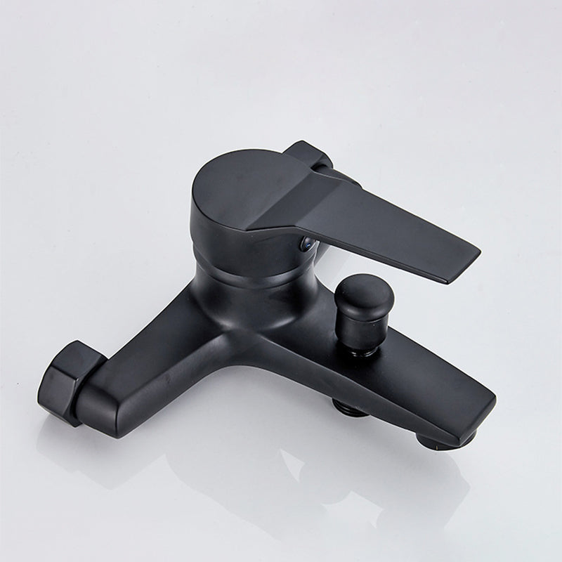 Brass Wall Mounted Shower System Single Hand Shower with Lever Handle Clearhalo 'Bathroom Remodel & Bathroom Fixtures' 'Home Improvement' 'home_improvement' 'home_improvement_shower_faucets' 'Shower Faucets & Systems' 'shower_faucets' 'Showers & Bathtubs Plumbing' 'Showers & Bathtubs' 6467625