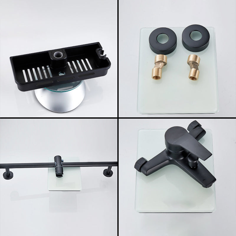 Brass Wall Mounted Shower System Single Hand Shower with Lever Handle Clearhalo 'Bathroom Remodel & Bathroom Fixtures' 'Home Improvement' 'home_improvement' 'home_improvement_shower_faucets' 'Shower Faucets & Systems' 'shower_faucets' 'Showers & Bathtubs Plumbing' 'Showers & Bathtubs' 6467626