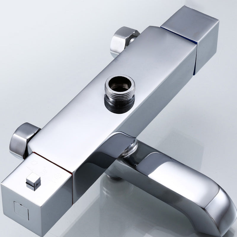 Modern Shower System Slide Bar Dual Shower Head Thermostatic Wall Mounted Shower Set Clearhalo 'Bathroom Remodel & Bathroom Fixtures' 'Home Improvement' 'home_improvement' 'home_improvement_shower_faucets' 'Shower Faucets & Systems' 'shower_faucets' 'Showers & Bathtubs Plumbing' 'Showers & Bathtubs' 6467731