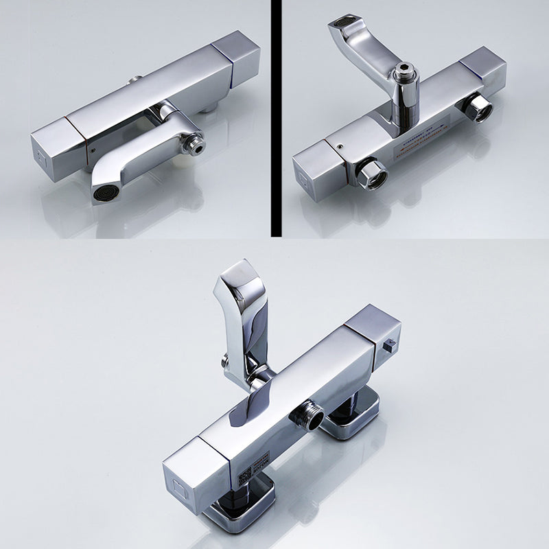 Modern Shower System Slide Bar Dual Shower Head Thermostatic Wall Mounted Shower Set Clearhalo 'Bathroom Remodel & Bathroom Fixtures' 'Home Improvement' 'home_improvement' 'home_improvement_shower_faucets' 'Shower Faucets & Systems' 'shower_faucets' 'Showers & Bathtubs Plumbing' 'Showers & Bathtubs' 6467732