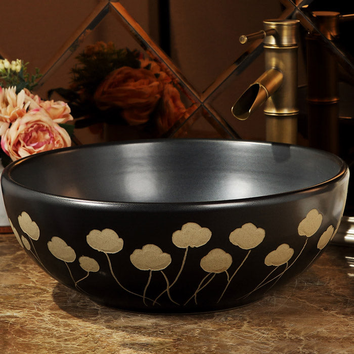 Porcelain Trough Bathroom Sink Traditional Trough Bathroom Sink Black White Sink Clearhalo 'Bathroom Remodel & Bathroom Fixtures' 'Bathroom Sinks & Faucet Components' 'Bathroom Sinks' 'bathroom_sink' 'Home Improvement' 'home_improvement' 'home_improvement_bathroom_sink' 6467741