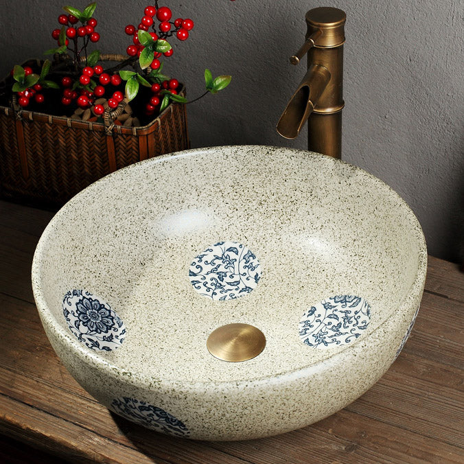 Porcelain Trough Bathroom Sink Traditional Trough Bathroom Sink Beige Sink Clearhalo 'Bathroom Remodel & Bathroom Fixtures' 'Bathroom Sinks & Faucet Components' 'Bathroom Sinks' 'bathroom_sink' 'Home Improvement' 'home_improvement' 'home_improvement_bathroom_sink' 6467744