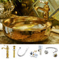 Gold Trough Bathroom Sink Modern Porcelain Trough Bathroom Sink Sink with Faucet Clearhalo 'Bathroom Remodel & Bathroom Fixtures' 'Bathroom Sinks & Faucet Components' 'Bathroom Sinks' 'bathroom_sink' 'Home Improvement' 'home_improvement' 'home_improvement_bathroom_sink' 6467811