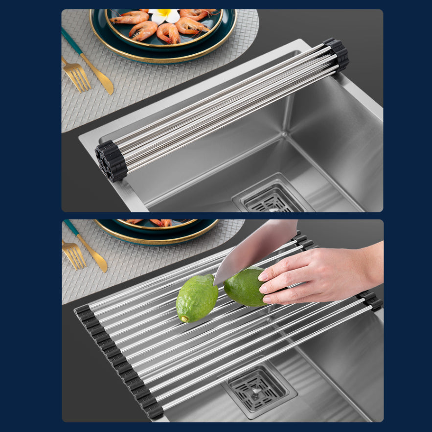 Contemporary Style Kitchen Sink Stainless Steel 1 Holes Undermount Kitchen Sink Clearhalo 'Home Improvement' 'home_improvement' 'home_improvement_kitchen_sinks' 'Kitchen Remodel & Kitchen Fixtures' 'Kitchen Sinks & Faucet Components' 'Kitchen Sinks' 'kitchen_sinks' 6467943