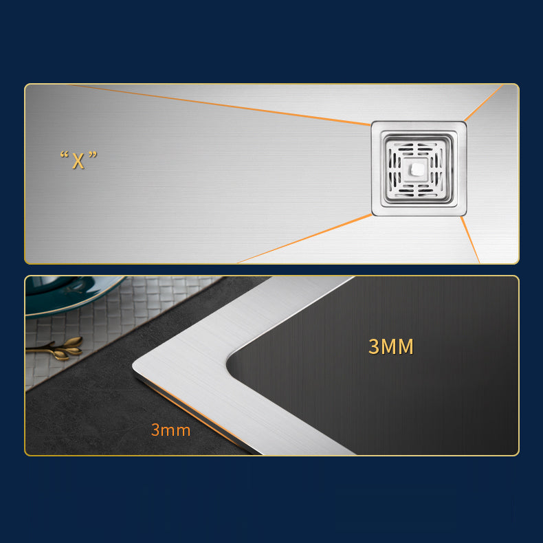 Contemporary Style Kitchen Sink Stainless Steel 1 Holes Undermount Kitchen Sink Clearhalo 'Home Improvement' 'home_improvement' 'home_improvement_kitchen_sinks' 'Kitchen Remodel & Kitchen Fixtures' 'Kitchen Sinks & Faucet Components' 'Kitchen Sinks' 'kitchen_sinks' 6467948