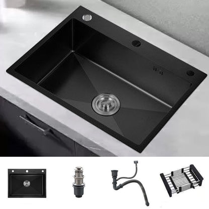 Contemporary Kitchen Sink Colorfast Drop-In Stainless Steel Kitchen Sink Sink Only None Clearhalo 'Home Improvement' 'home_improvement' 'home_improvement_kitchen_sinks' 'Kitchen Remodel & Kitchen Fixtures' 'Kitchen Sinks & Faucet Components' 'Kitchen Sinks' 'kitchen_sinks' 6468000