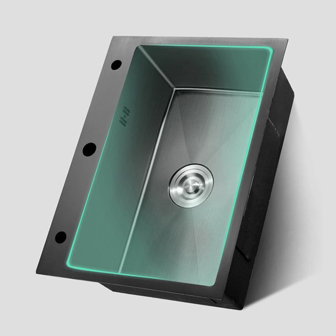 Contemporary Kitchen Sink Colorfast Drop-In Stainless Steel Kitchen Sink Clearhalo 'Home Improvement' 'home_improvement' 'home_improvement_kitchen_sinks' 'Kitchen Remodel & Kitchen Fixtures' 'Kitchen Sinks & Faucet Components' 'Kitchen Sinks' 'kitchen_sinks' 6468003