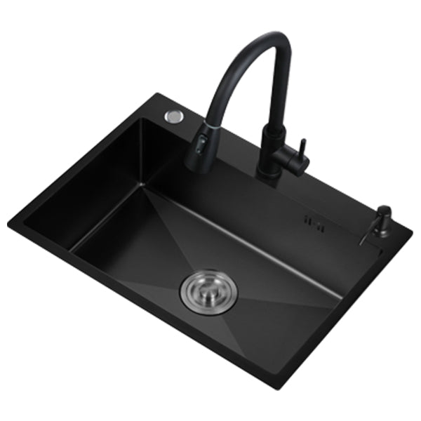 Contemporary Kitchen Sink Colorfast Drop-In Stainless Steel Kitchen Sink Clearhalo 'Home Improvement' 'home_improvement' 'home_improvement_kitchen_sinks' 'Kitchen Remodel & Kitchen Fixtures' 'Kitchen Sinks & Faucet Components' 'Kitchen Sinks' 'kitchen_sinks' 6468004