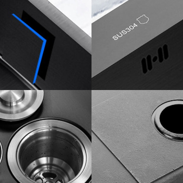 Contemporary Kitchen Sink Colorfast Drop-In Stainless Steel Kitchen Sink Clearhalo 'Home Improvement' 'home_improvement' 'home_improvement_kitchen_sinks' 'Kitchen Remodel & Kitchen Fixtures' 'Kitchen Sinks & Faucet Components' 'Kitchen Sinks' 'kitchen_sinks' 6468009