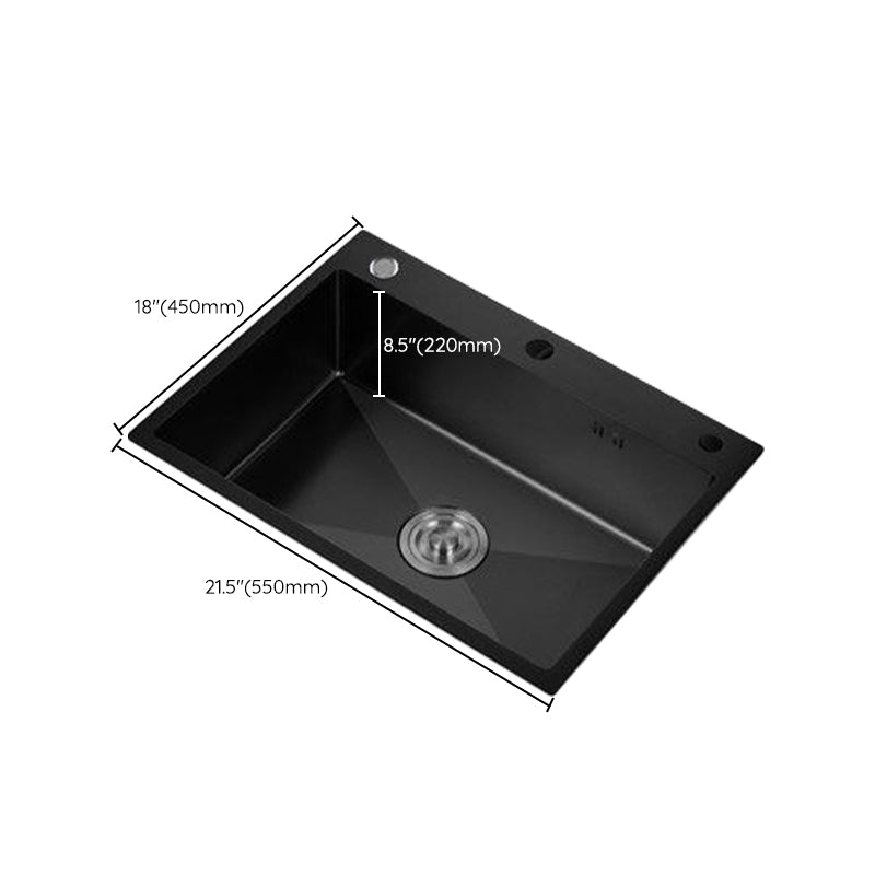 Contemporary Kitchen Sink Colorfast Drop-In Stainless Steel Kitchen Sink Clearhalo 'Home Improvement' 'home_improvement' 'home_improvement_kitchen_sinks' 'Kitchen Remodel & Kitchen Fixtures' 'Kitchen Sinks & Faucet Components' 'Kitchen Sinks' 'kitchen_sinks' 6468019