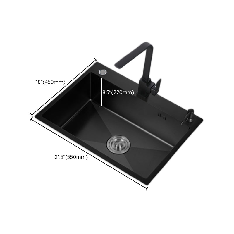 Contemporary Kitchen Sink Colorfast Drop-In Stainless Steel Kitchen Sink Clearhalo 'Home Improvement' 'home_improvement' 'home_improvement_kitchen_sinks' 'Kitchen Remodel & Kitchen Fixtures' 'Kitchen Sinks & Faucet Components' 'Kitchen Sinks' 'kitchen_sinks' 6468021